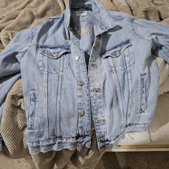 Zara Custom Embroidered Ms.Marisa [s] denim Jackets - Picture 1 of 6